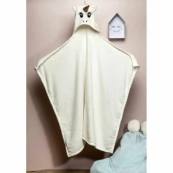 Outlet Home Deco Factory Plaid Licorne ivoire - 120x90 cm