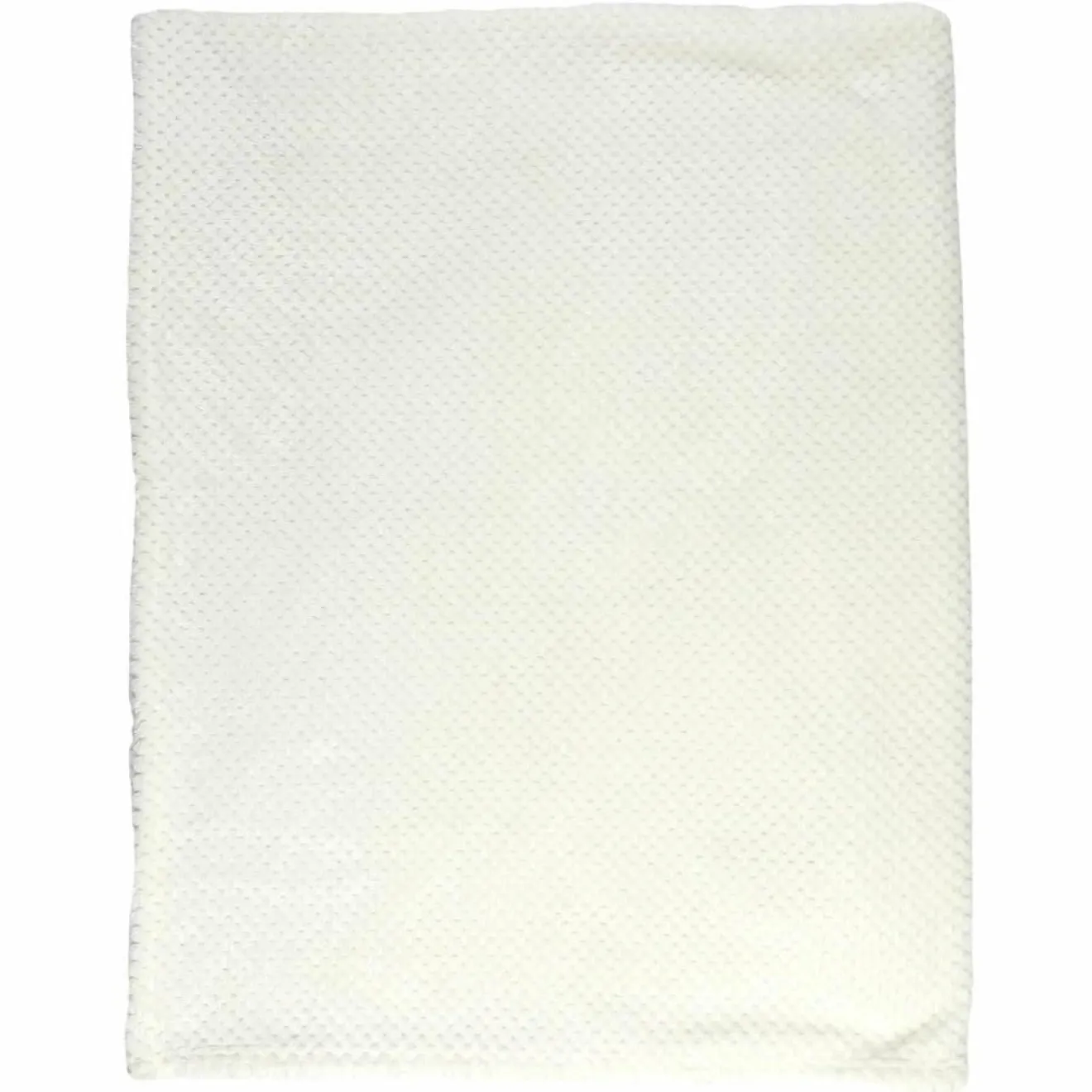 Home Deco Factory Plaid nid d'abeille blanc - 120x150 cm
