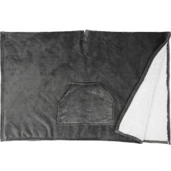 Home Deco Factory Plaid poncho gris - 130x170 cm