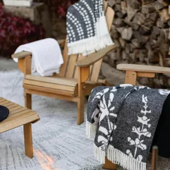 Vivaraise Plaid Recyclé Taina carbone - 160x140 cm