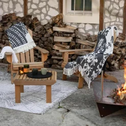 Vivaraise Plaid Recyclé Taina carbone - 160x140 cm