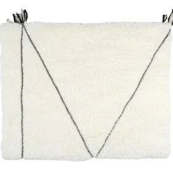 Home Deco Factory Plaid sherpa motif tresse blanc - 130x160 cm