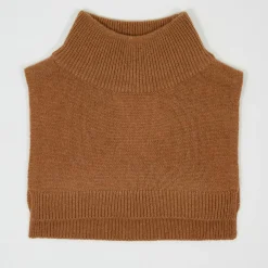 Femme Cashmere Tribu Plastron 100% Cachemire col montant en côtes Carla mocha