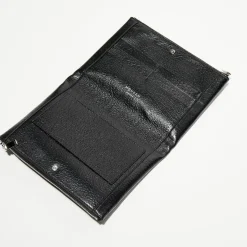 Femme Alexander McQueen Pochette à barre transversale en Cuir noire - 17x22 cm