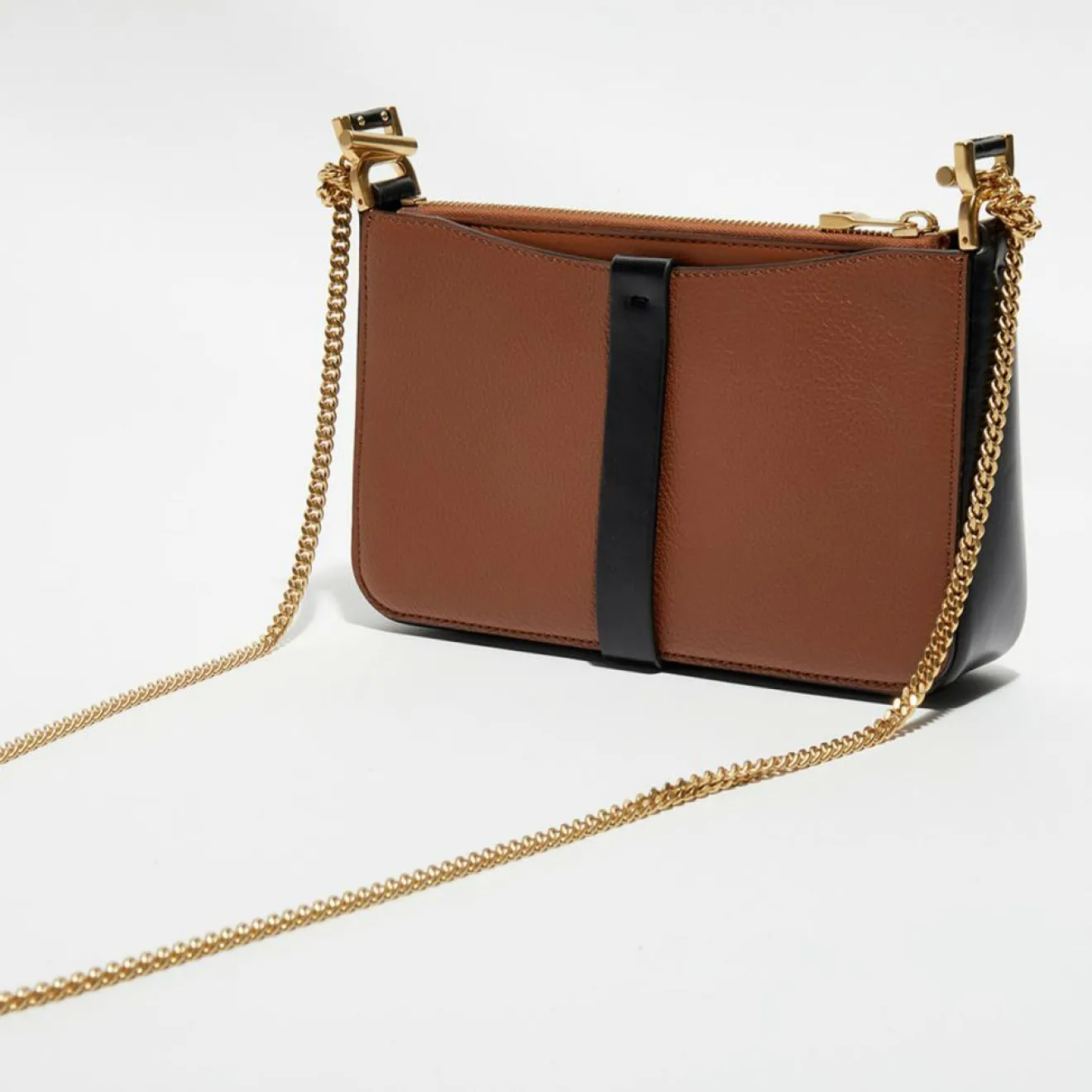 Sale Chloé Pochette bandoulière en Cuir Tess marron - 20x12x3 cm