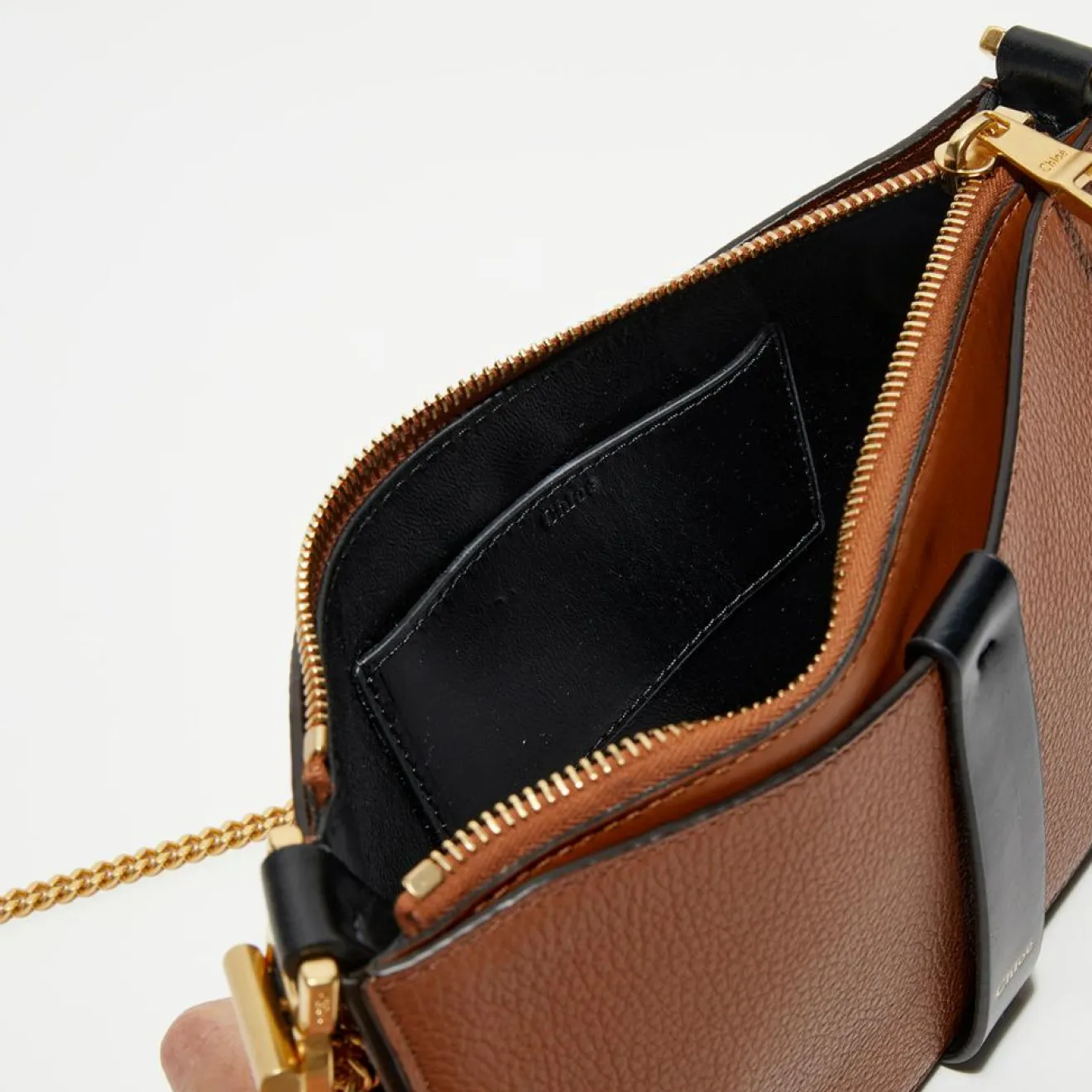 Sale Chloé Pochette bandoulière en Cuir Tess marron - 20x12x3 cm