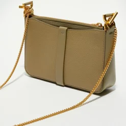 Femme Chloé Pochette bandoulière en Cuir Pottery verte - 20x20x9 cm