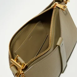 Femme Chloé Pochette bandoulière en Cuir Pottery verte - 20x20x9 cm