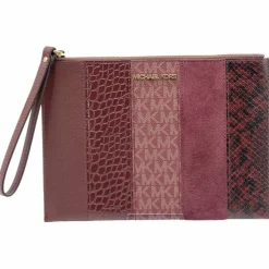 Femme Michael Kors Pochette en Cuir zippée XL Jet Set Travel merlot/multicolore - 24.13x17.14x12.7 cm