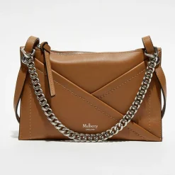 Discount Mulberry Pochette en Cuir Zipped Pouch teck - 23x15x4 cm