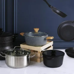 Best Cook Concept Poêle induction noire - 39.1x21 cm