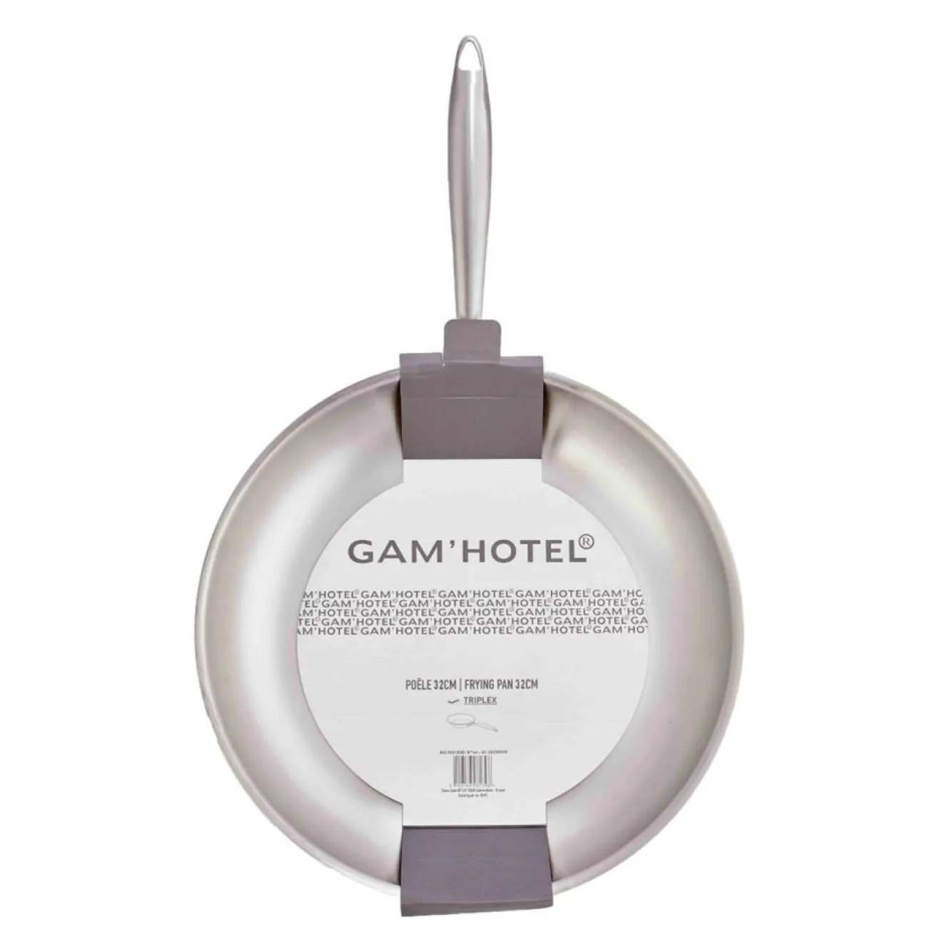 Gam'Hotel Poêle triplex induction argentée - D.24 cm
