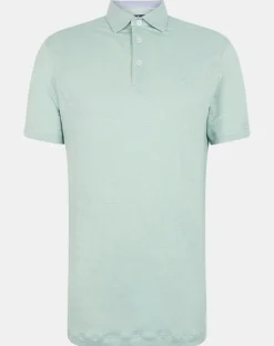 Sale Hackett London Polo 100% Lin Chambray céladon