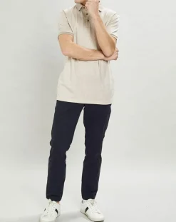 Homme Hackett London Polo chiné mercerisé Classic Fit beige