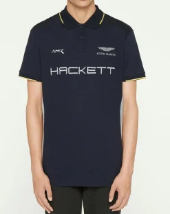 Online Hackett London Polo Classic Fit Aston Martin Racing mix bleu/gris