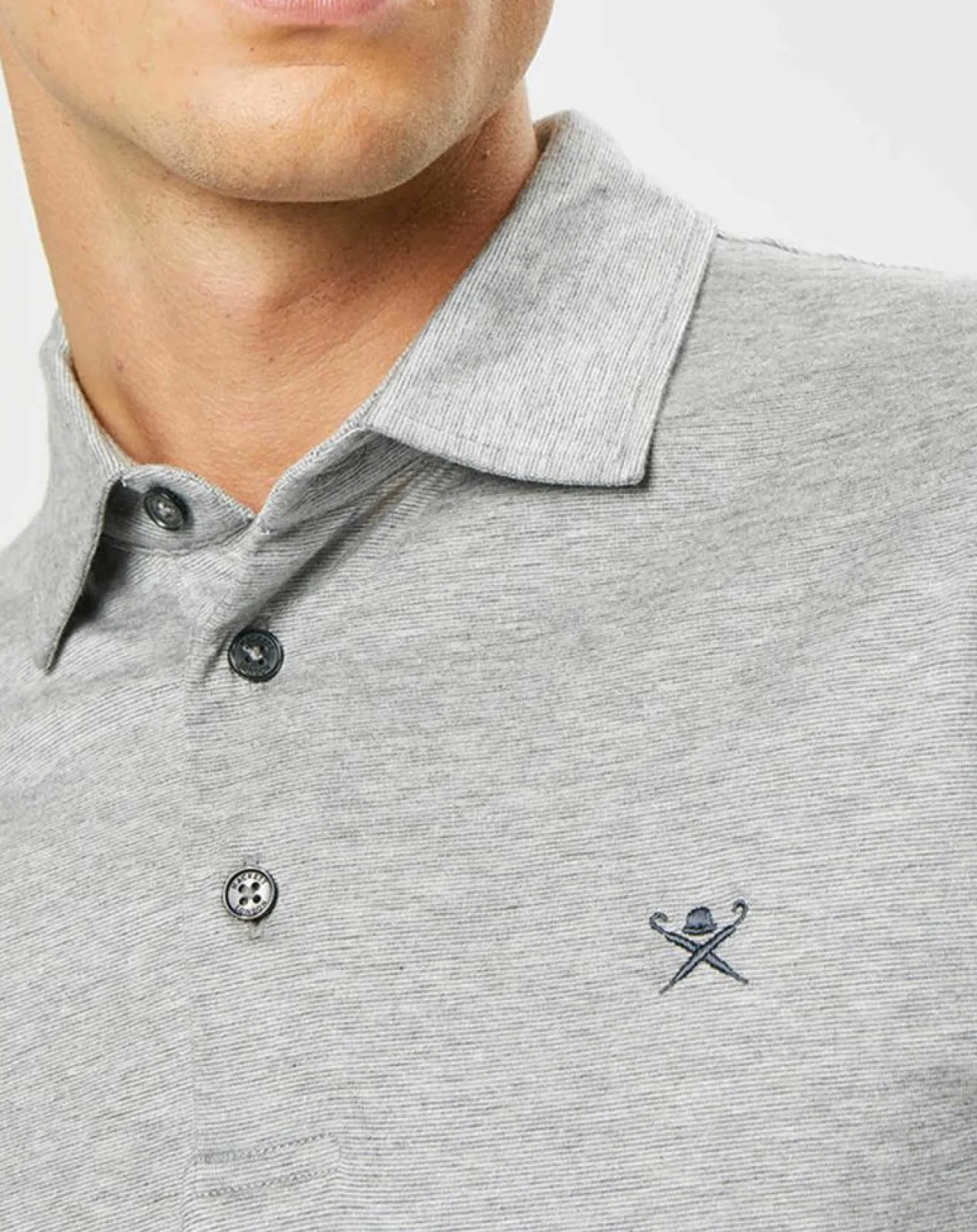 Homme Hackett London Polo Classic Fit Mercerise gris