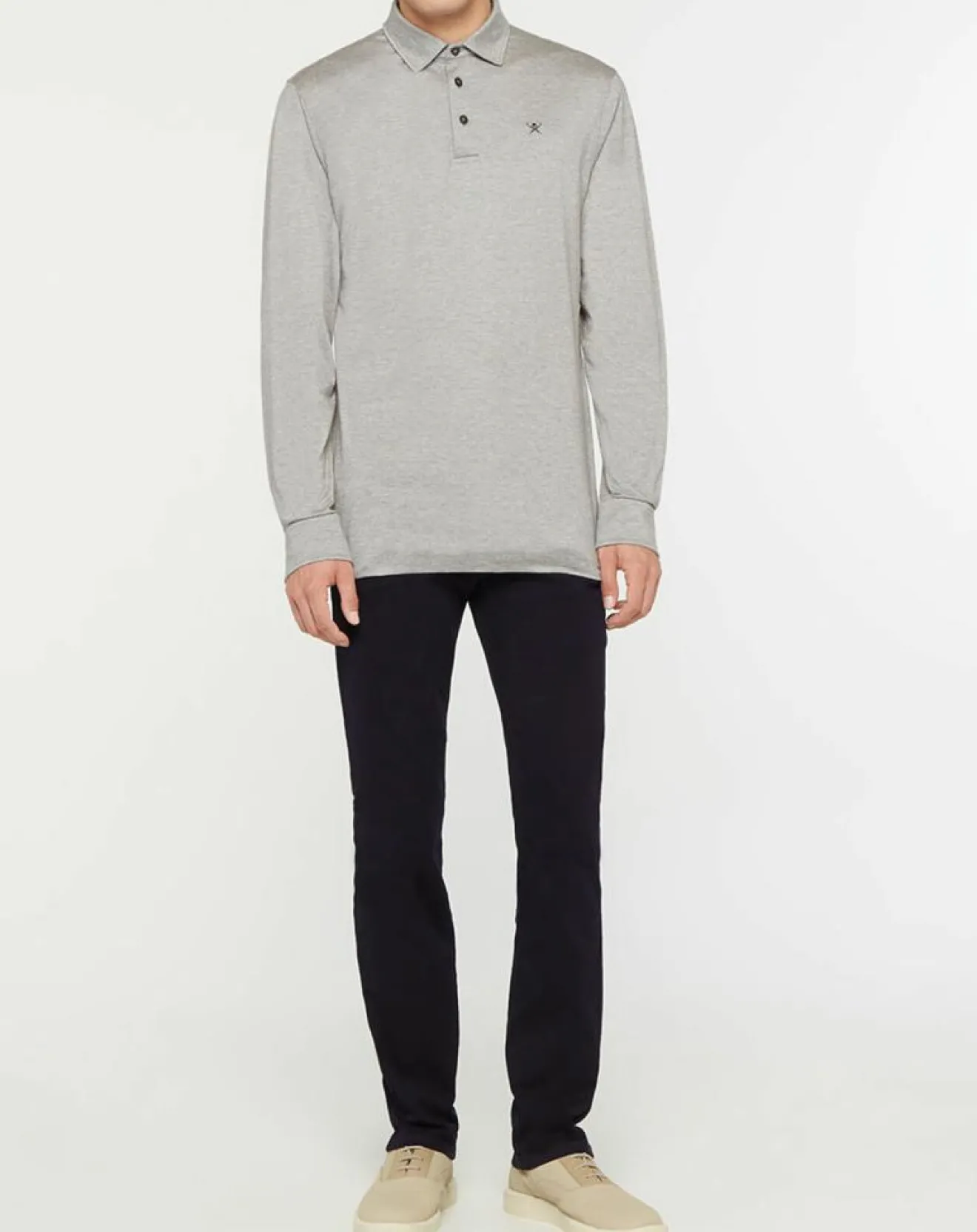 Homme Hackett London Polo Classic Fit Mercerise gris