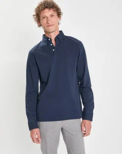 Clearance Hackett London Polo Classic Fit piqué bleu