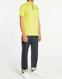 Best Hackett London Polo col zippé Aston Martin Racing jaune