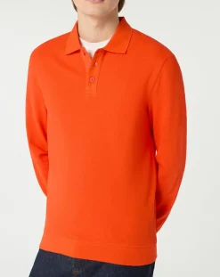Homme Galeries Lafayette Polo Dolpiq ml piq orange vif