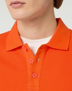 Homme Galeries Lafayette Polo Dolpiq ml piq orange vif