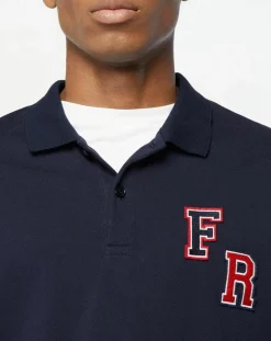 Homme Galeries Lafayette Polo en Coton piqué Piaf bleu marine