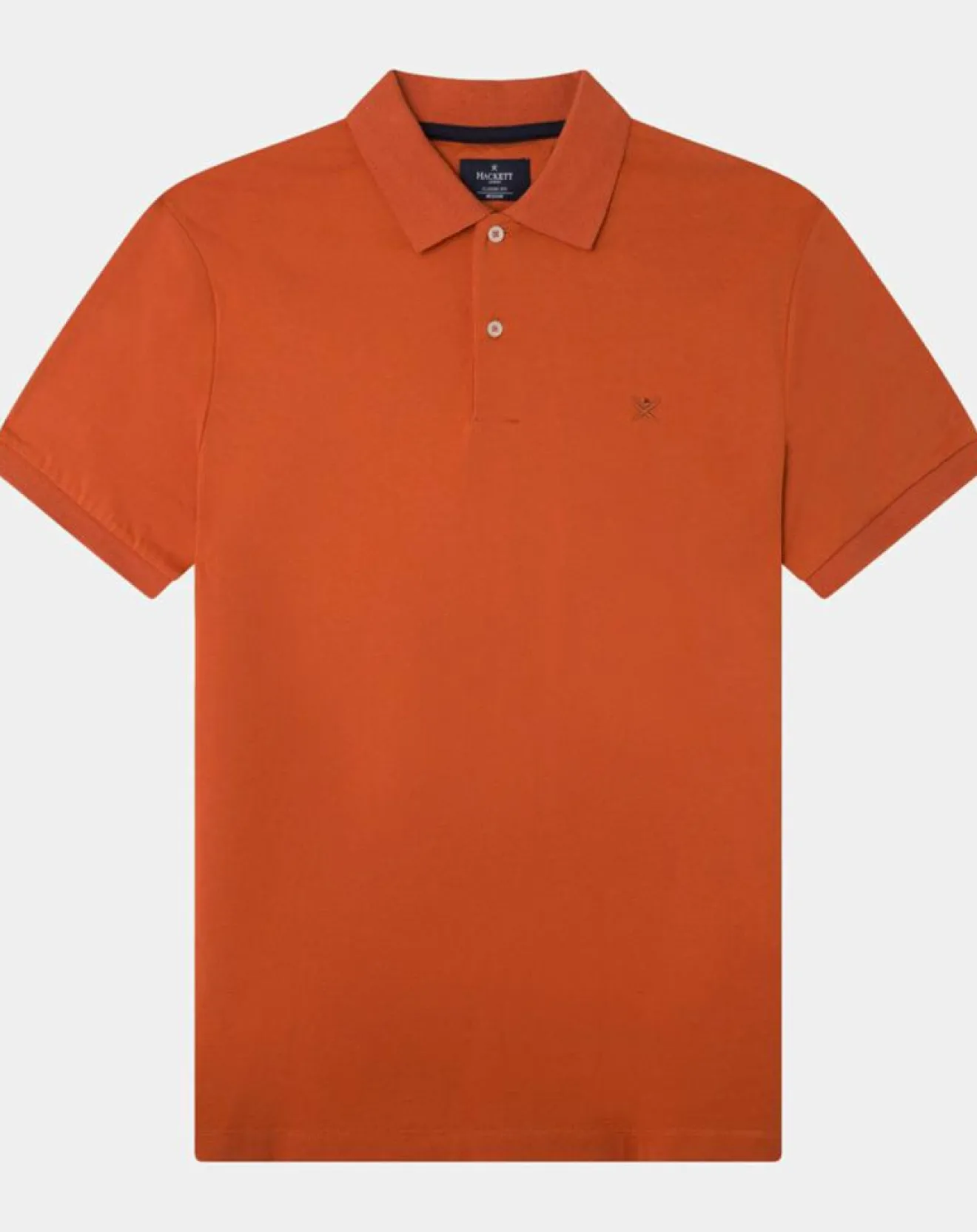 Sale Hackett London Polo en Jersey Regular Fit uni Smart orange moyen