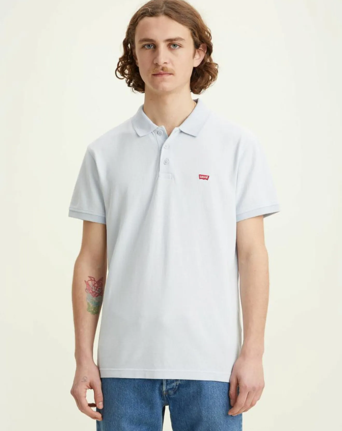 Homme Levi's® Polo Housemarked en Coton Regular Fit bleu ciel