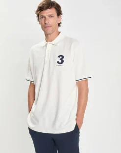 Hot Hackett London Polo manches courtes Héritage Numéro écru