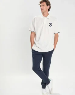 Hot Hackett London Polo manches courtes Héritage Numéro écru