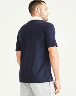 Homme Dockers Polo Manches Courtes Sport Rugby bleu foncé
