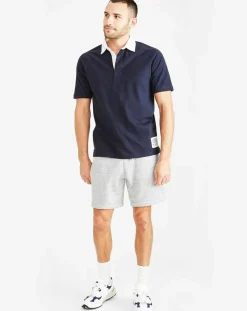 Homme Dockers Polo Manches Courtes Sport Rugby bleu foncé