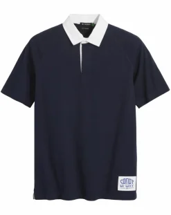 Homme Dockers Polo Manches Courtes Sport Rugby bleu foncé