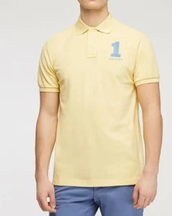 Outlet Hackett London Polo Numéro 1 jaune clair