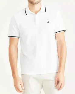 Homme Dockers Polo Piqué Slim Fit blanc
