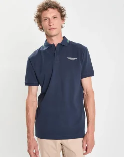 Homme Hackett London Polo Regular Fit Aston Martin Racing Détail Col bleu marine