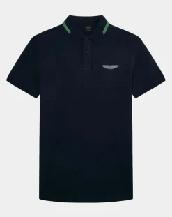 Homme Hackett London Polo Regular Fit Aston Martin Racing Détail Col bleu marine