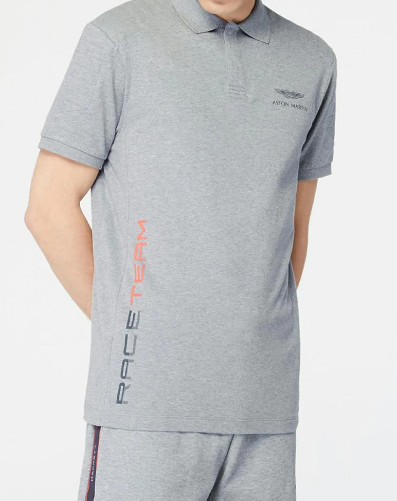 Outlet Hackett London Polo Regular Fit Aston Martin Racing gris chiné