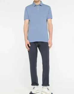 Homme Hackett London Polo Regular Fit Jersey bleu ciel