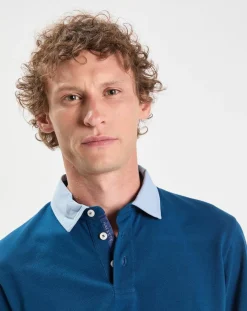 Best Hackett London Polo Regular Fit manches longues bleu