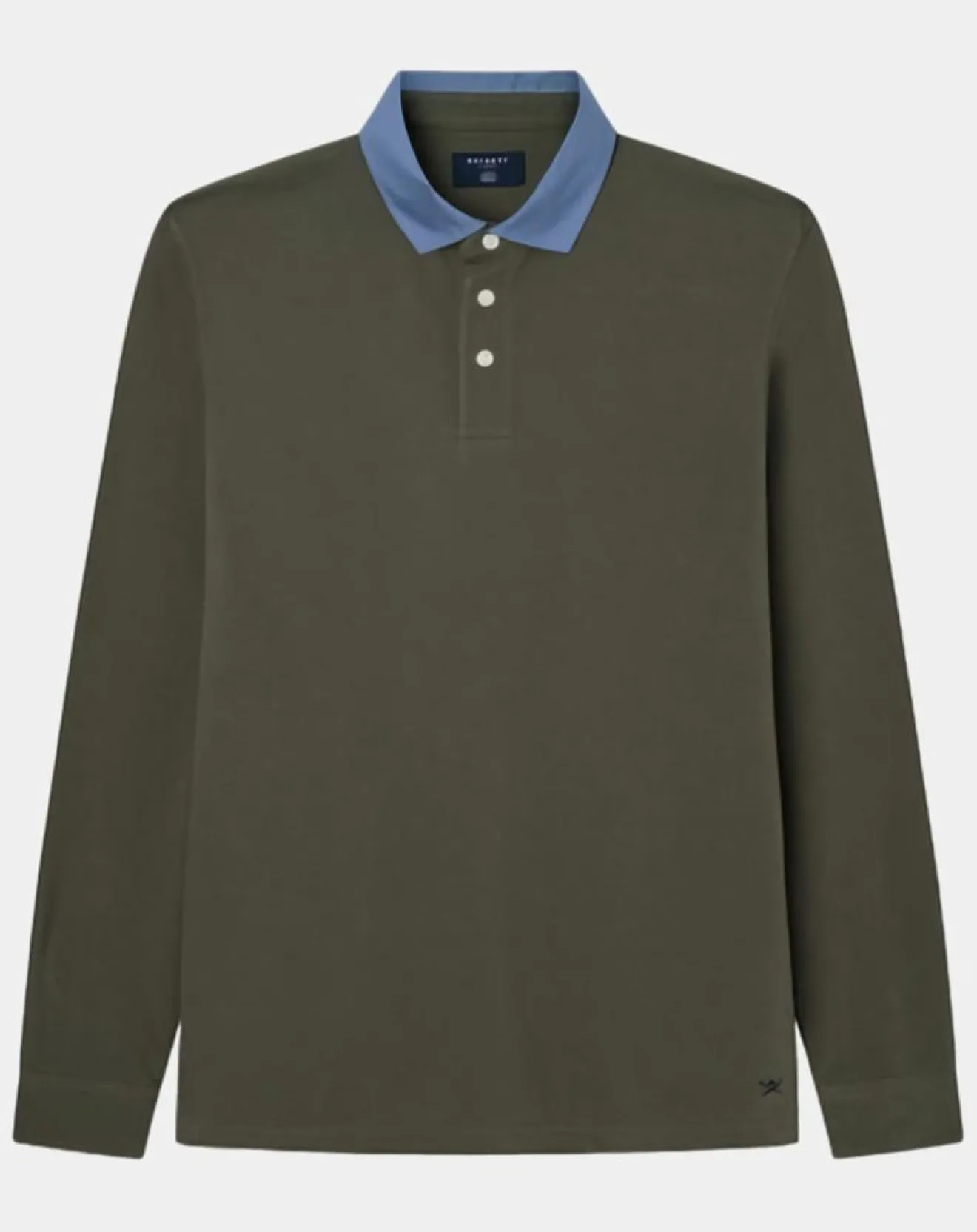 Homme Hackett London Polo Regular Fit manches longues kaki