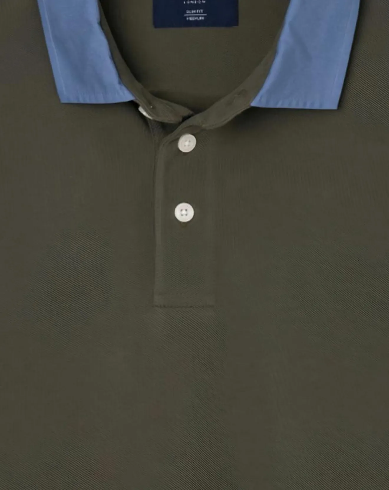 Homme Hackett London Polo Regular Fit manches longues kaki