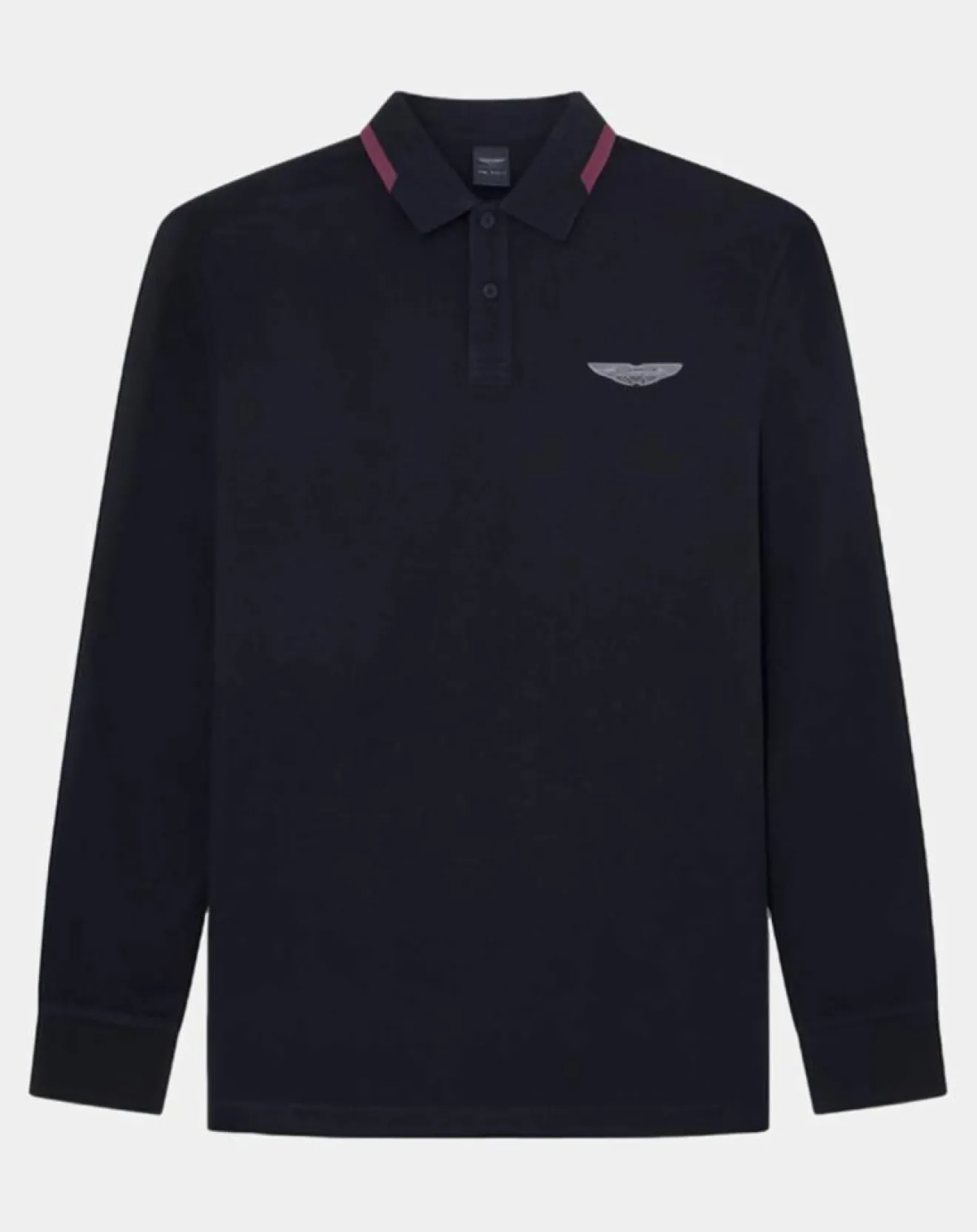 Homme Hackett London Polo Regular Fit manches longues Aston Martin Racing noir