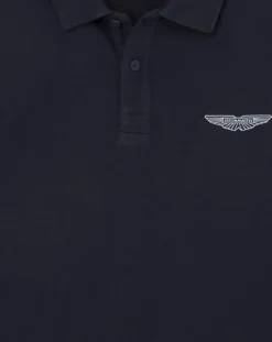 Homme Hackett London Polo Regular Fit manches longues Aston Martin Racing noir