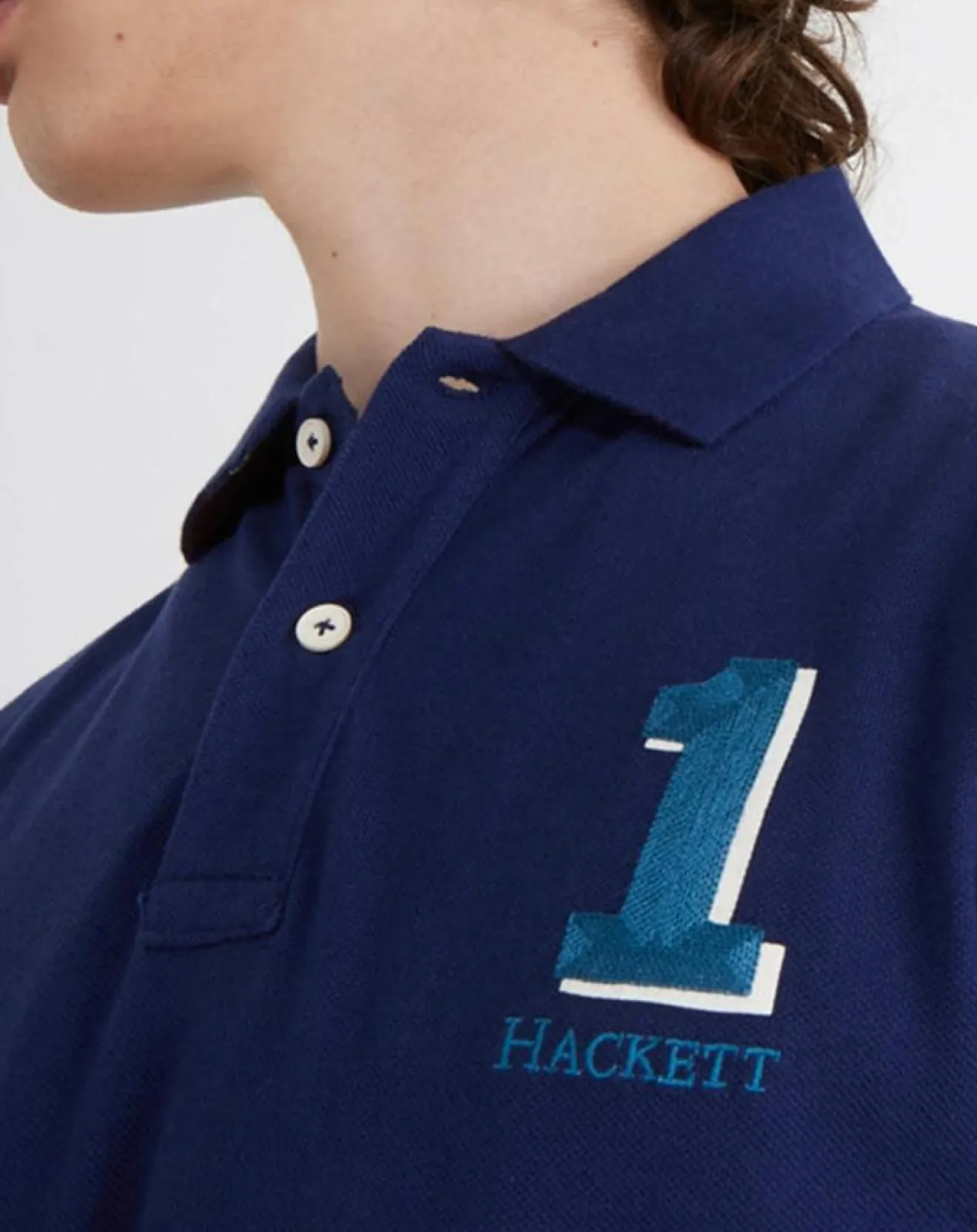 Homme Hackett London Polo Regular Fit Numéro 1 bleu marine