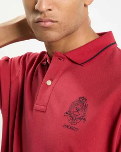Homme Hackett London Polo Regular Fit piqué Blason rouge