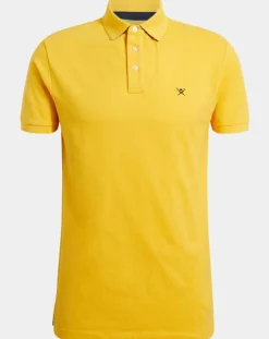 Hot Hackett London Polo Regular Fit uni piqué jaune