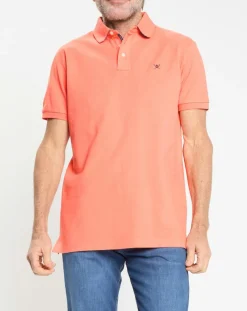 Best Hackett London Polo Regular Fit uni piqué orange moyen