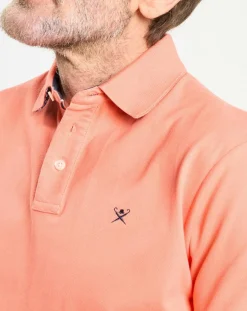 Best Hackett London Polo Regular Fit uni piqué orange moyen