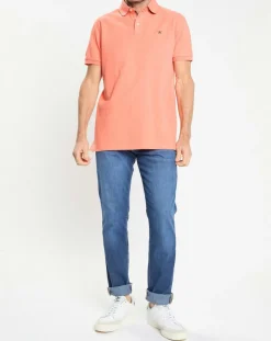 Best Hackett London Polo Regular Fit uni piqué orange moyen